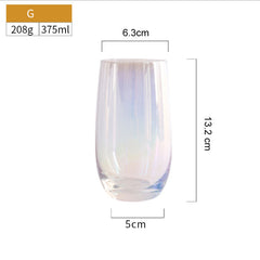 Dry Rainbow Tumbler, Detmold Style Drinkware Glass, Handmade CRT Straight-Edge Portable Crystal Cup