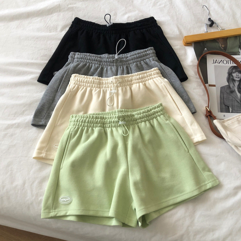 Casual Breathable Versatile Loose Home Wide-Leg Shorts for Women Student Sport Shorts