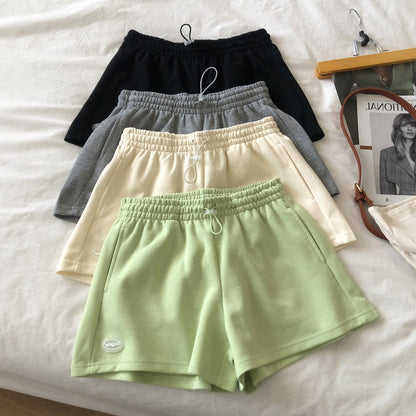 Casual Breathable Versatile Loose Home Wide-Leg Shorts for Women Student Sport Shorts