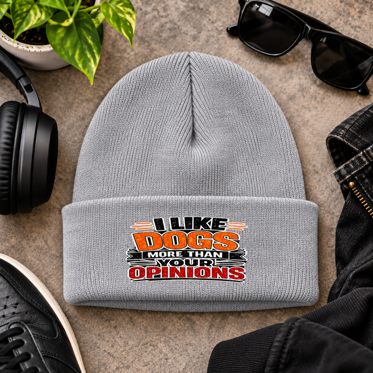 I Like Dogs More Than Your Opinions Beanie