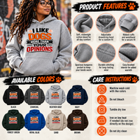 I Like Dogs More Than Your Opinions  Fleece Hoodie