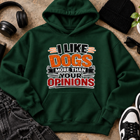 I like Dogs More than Your Opinion Unisex Heavyweight Fleece Pullover Hoodie