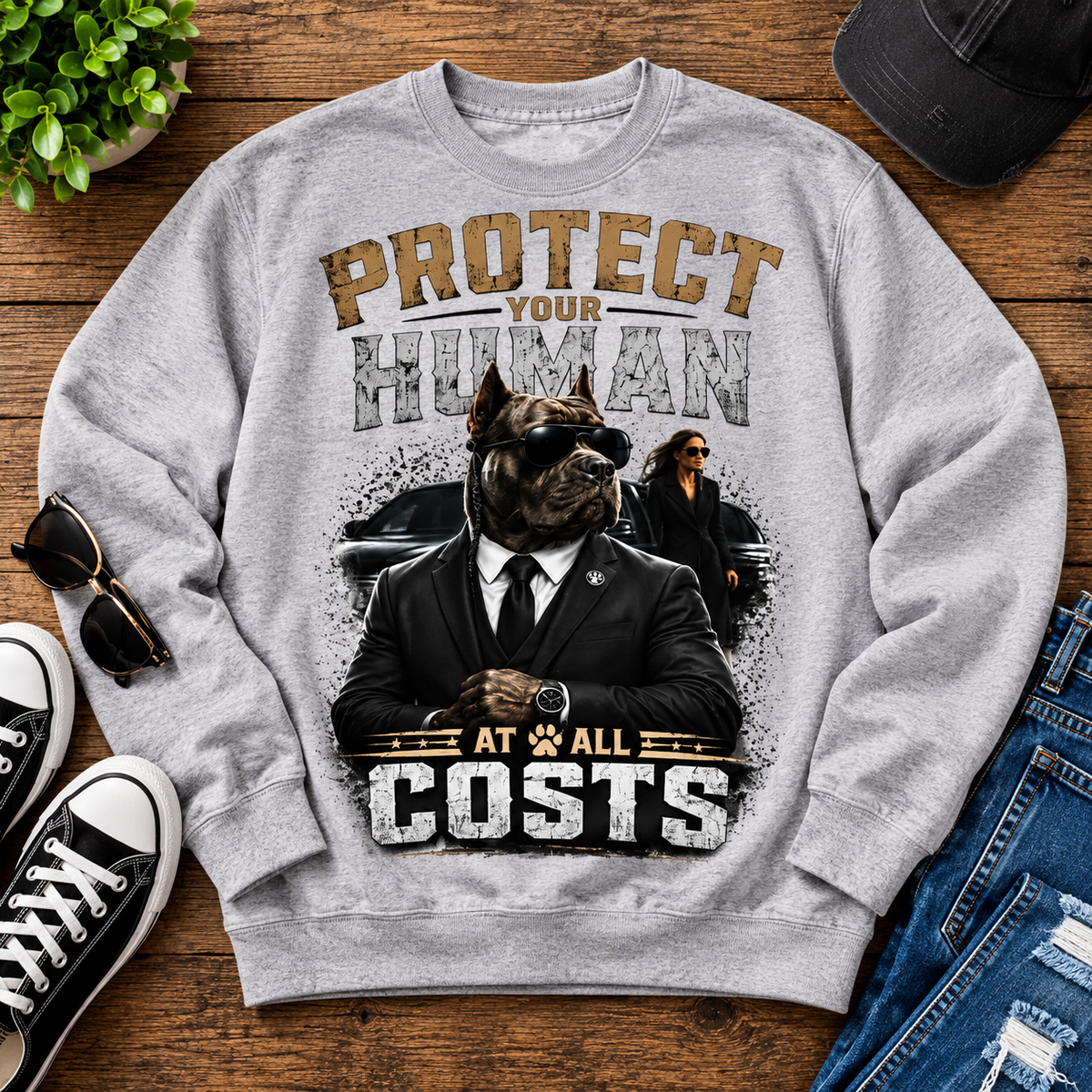 Protect Your Human at all costs Sweatshirt