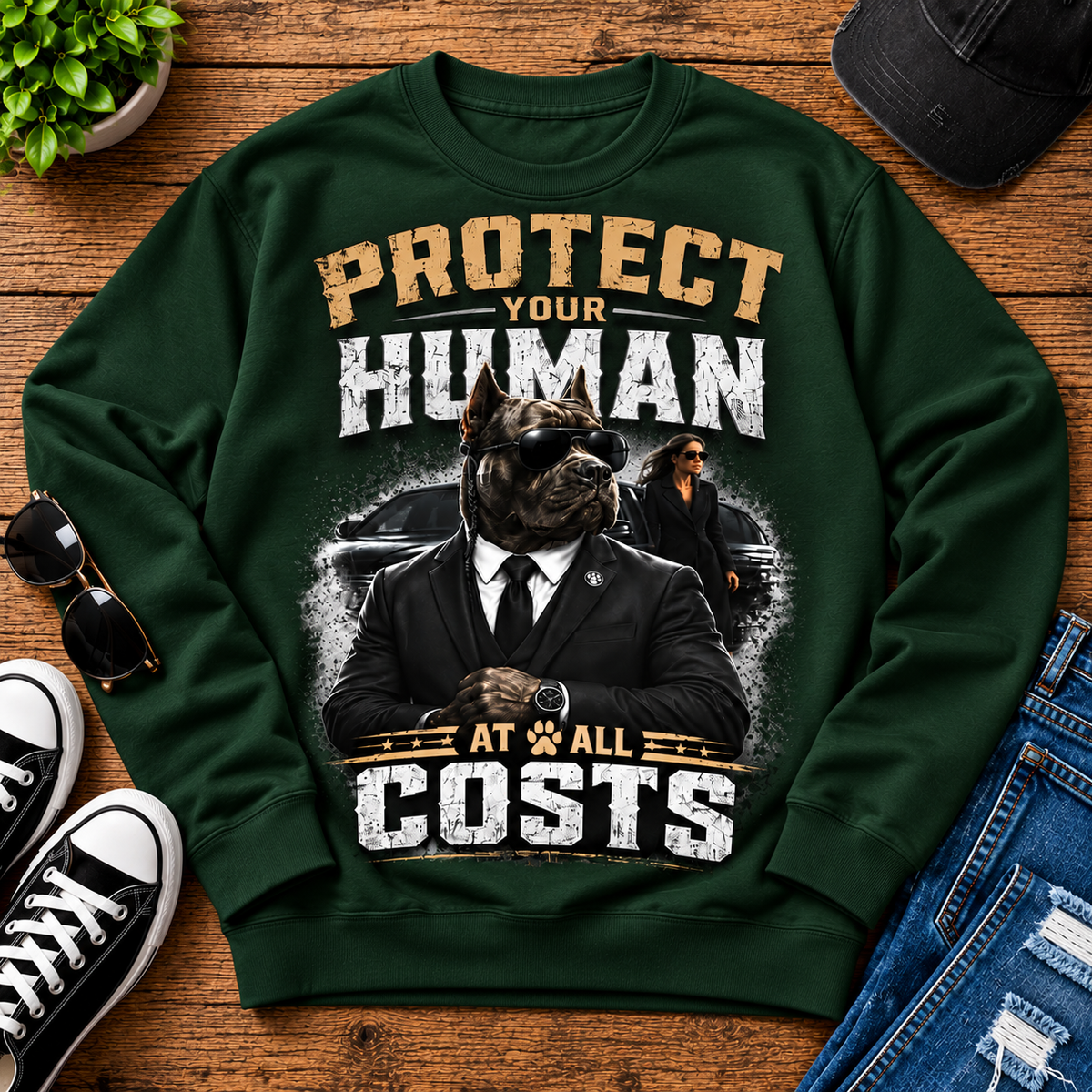 Protect Your Human at all costs Sweatshirt