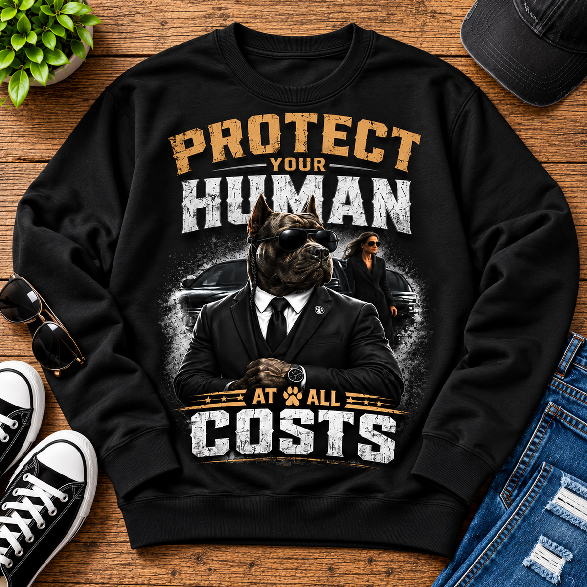 Protect Your Human at all costs Sweatshirt