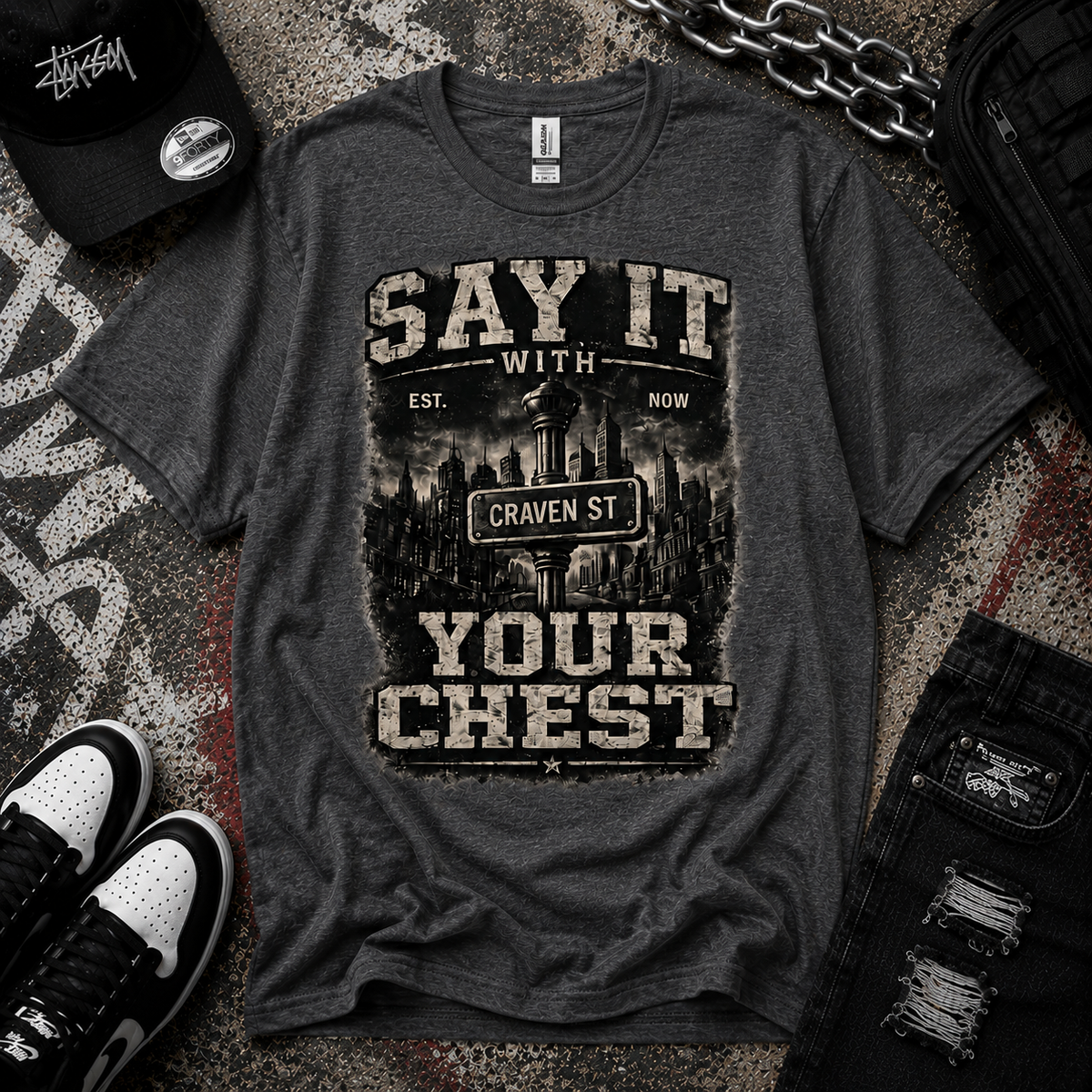 Say it with your chest  Cotton Tee