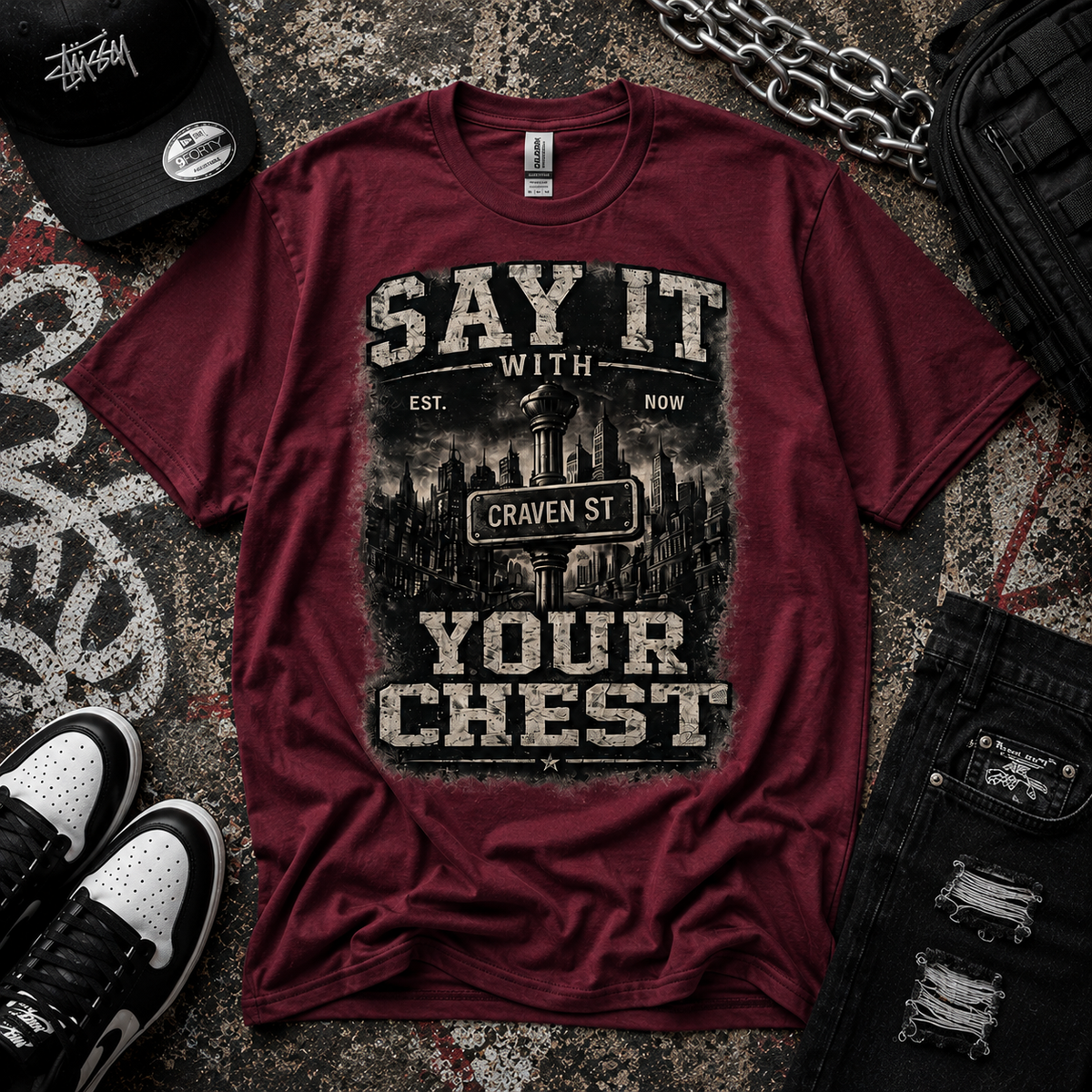 Say it with your chest  Cotton Tee