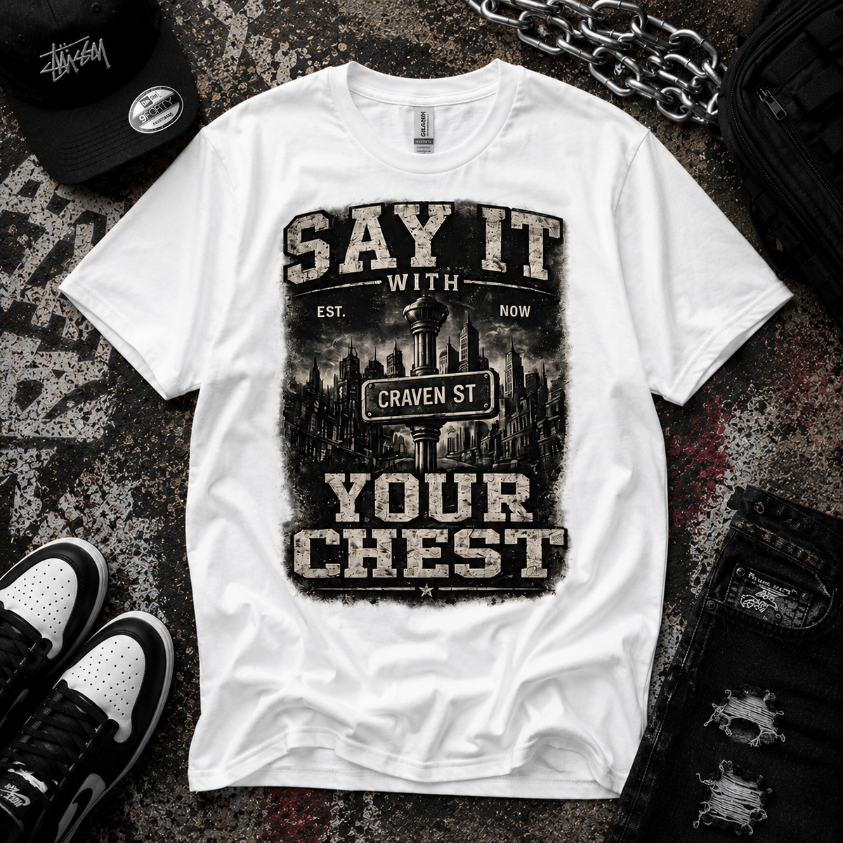 Say it with your chest  Cotton Tee