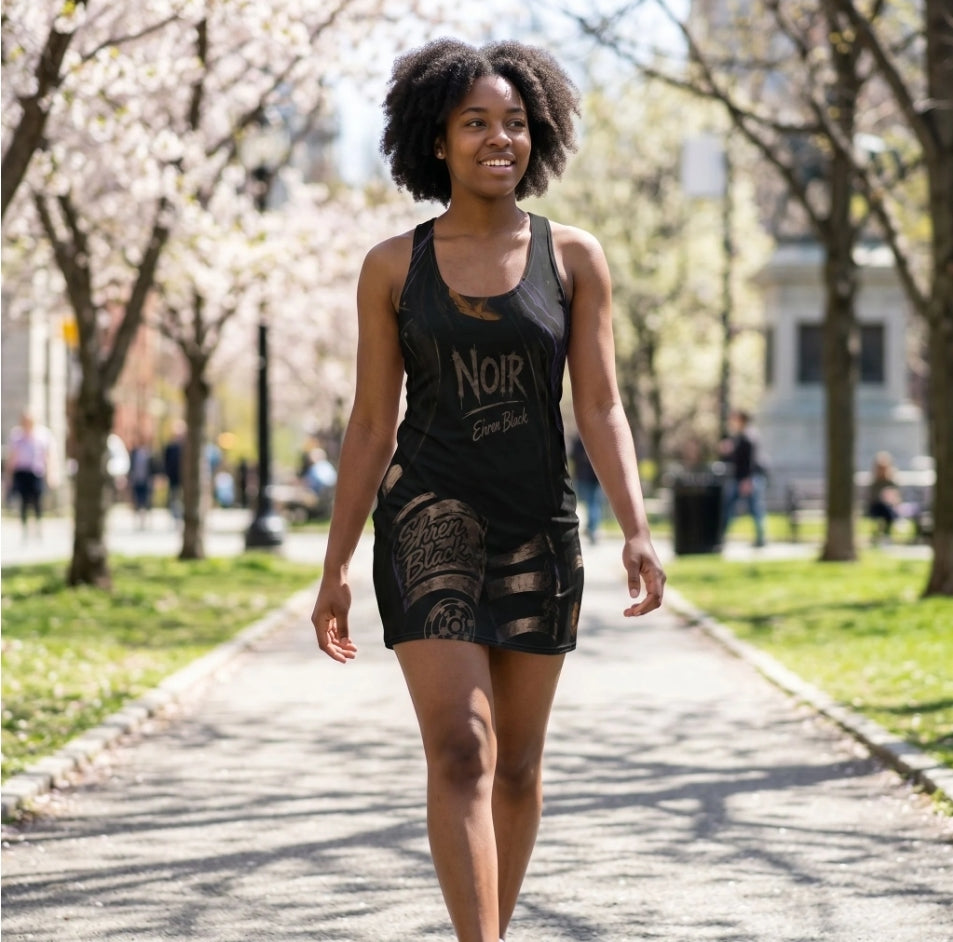 Ehr3n Black Women's Cut & Sew Racerback Dress