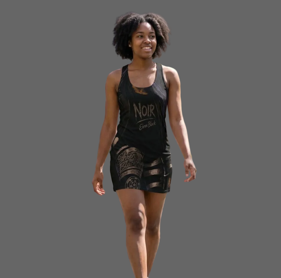 Ehr3n Black Women's Cut & Sew Racerback Dress