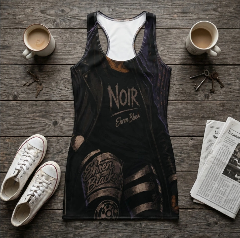 Ehr3n Black Women's Cut & Sew Racerback Dress