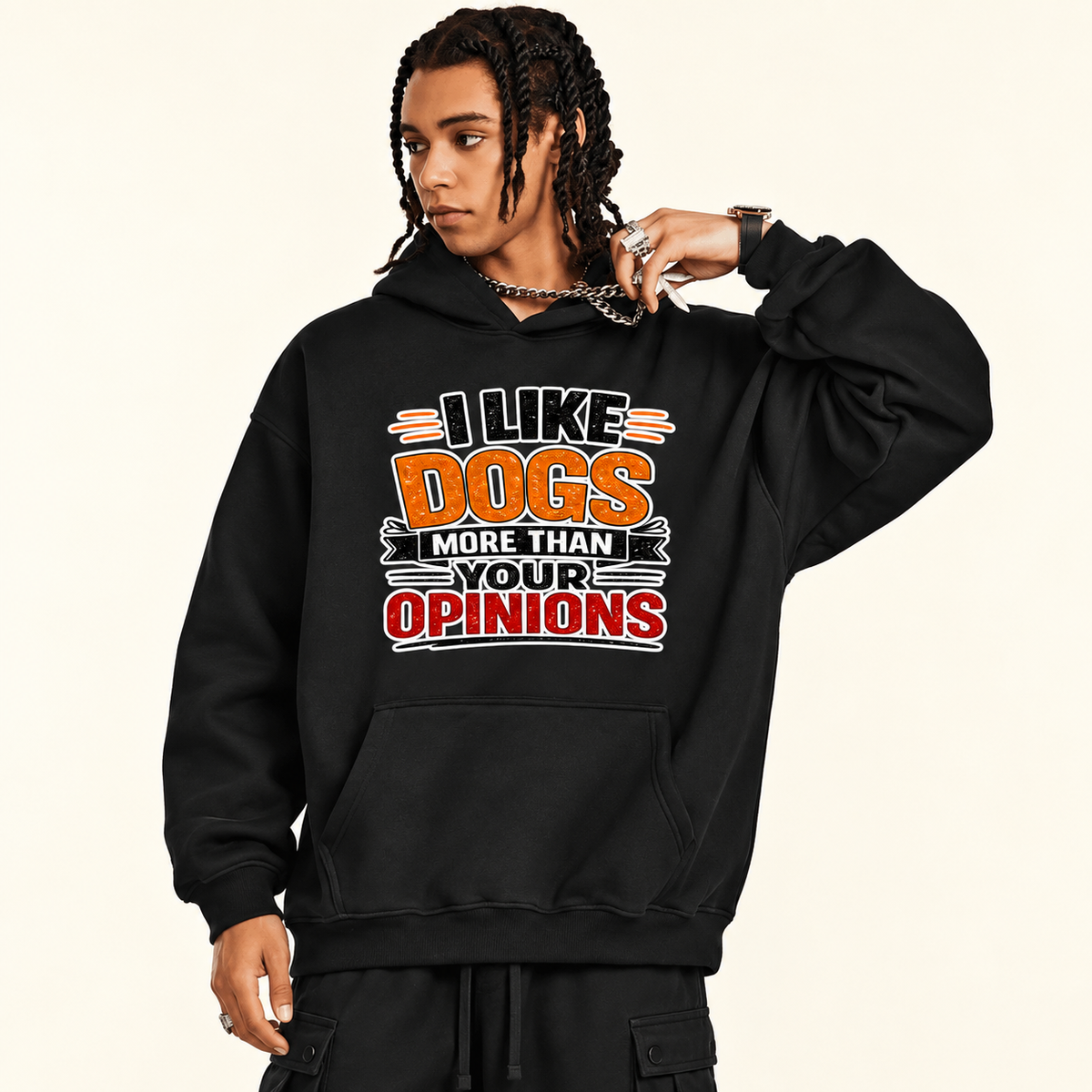 I like Dogs More than Your Opinion Unisex Heavyweight Fleece Pullover Hoodie