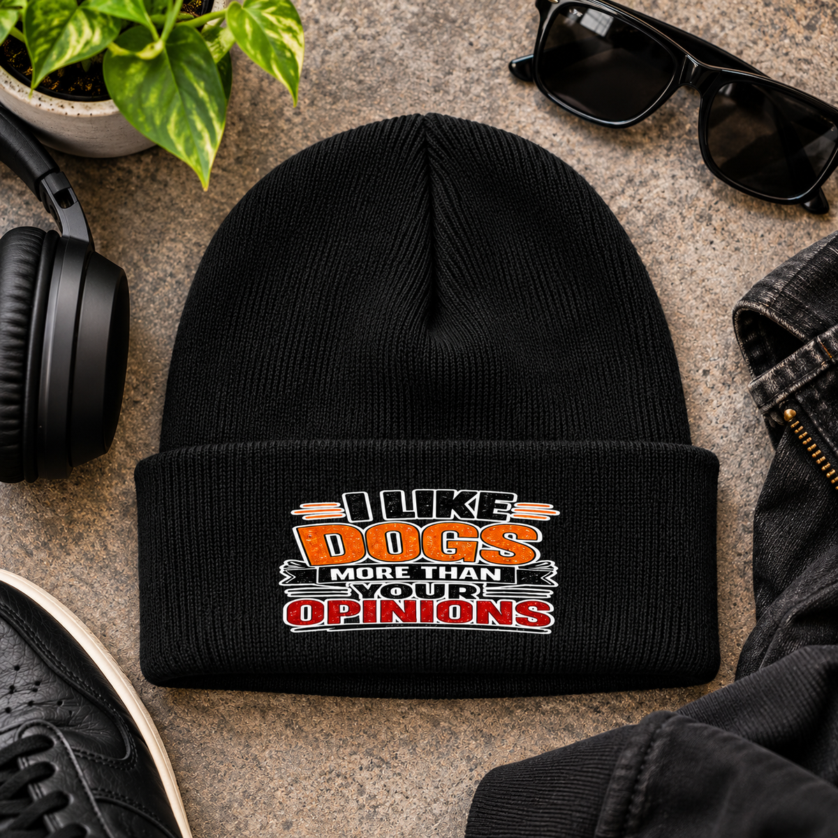 I Like Dogs More Than Your Opinions Beanie