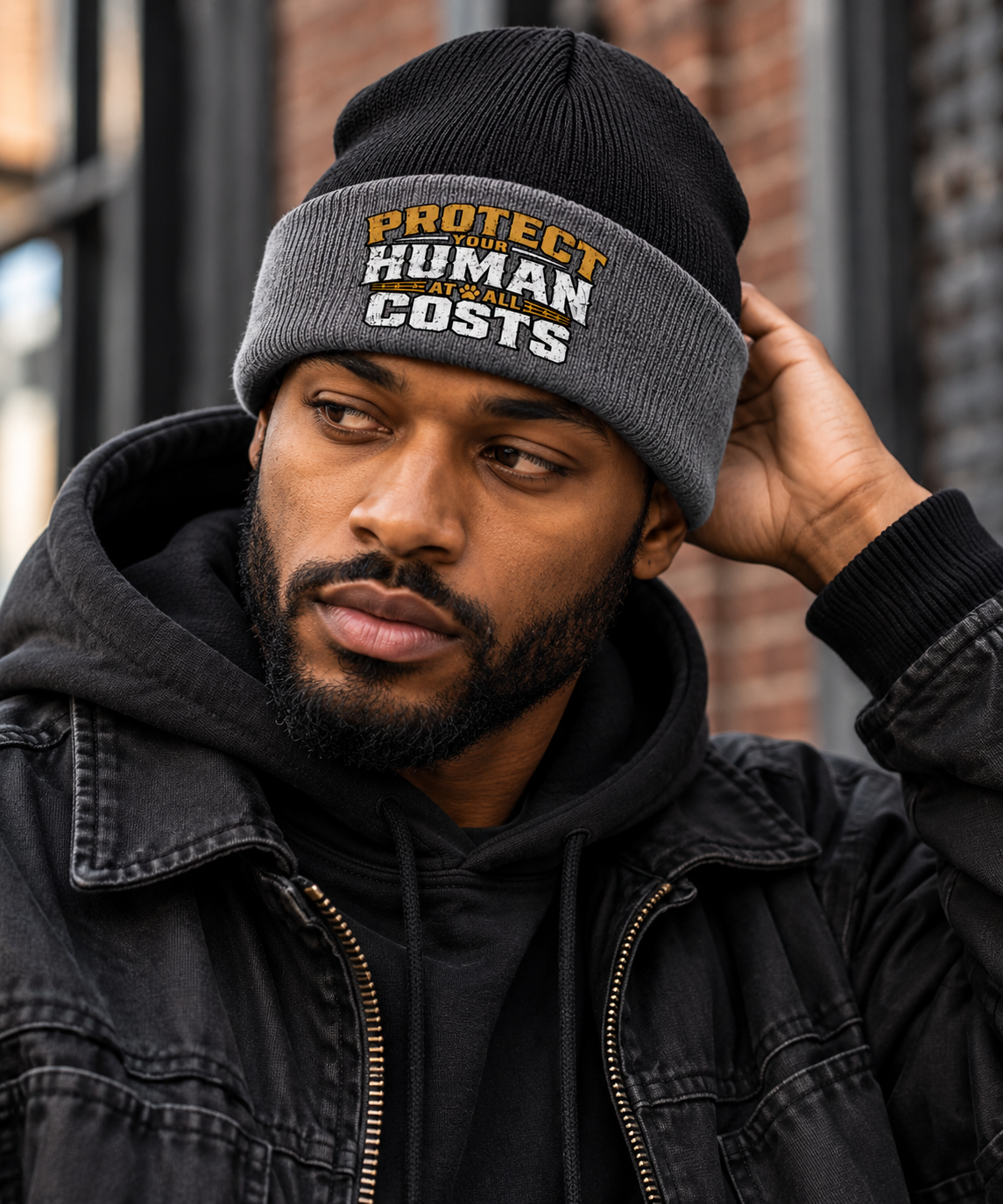Protect Your Human At All Costs Beanie