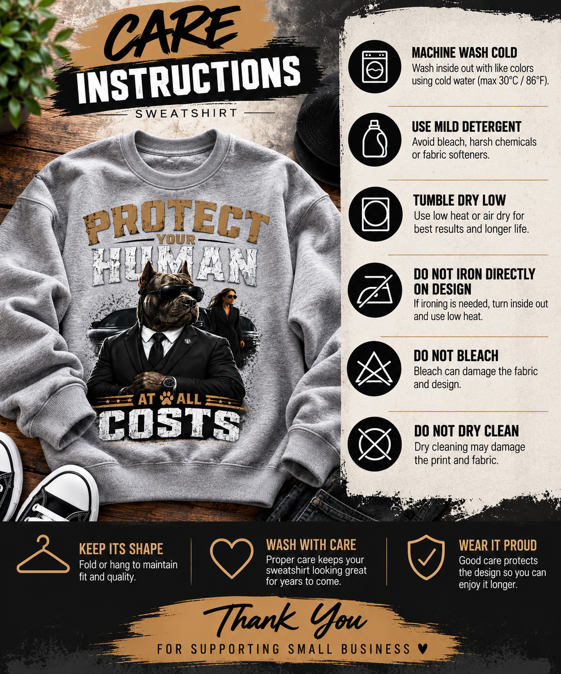 Protect Your Human at all costs Sweatshirt