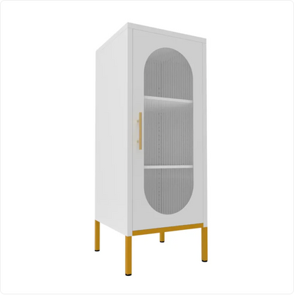 Fluted Glass Cabinet