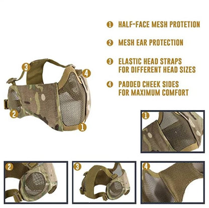 Breathable steel wire tactical mask