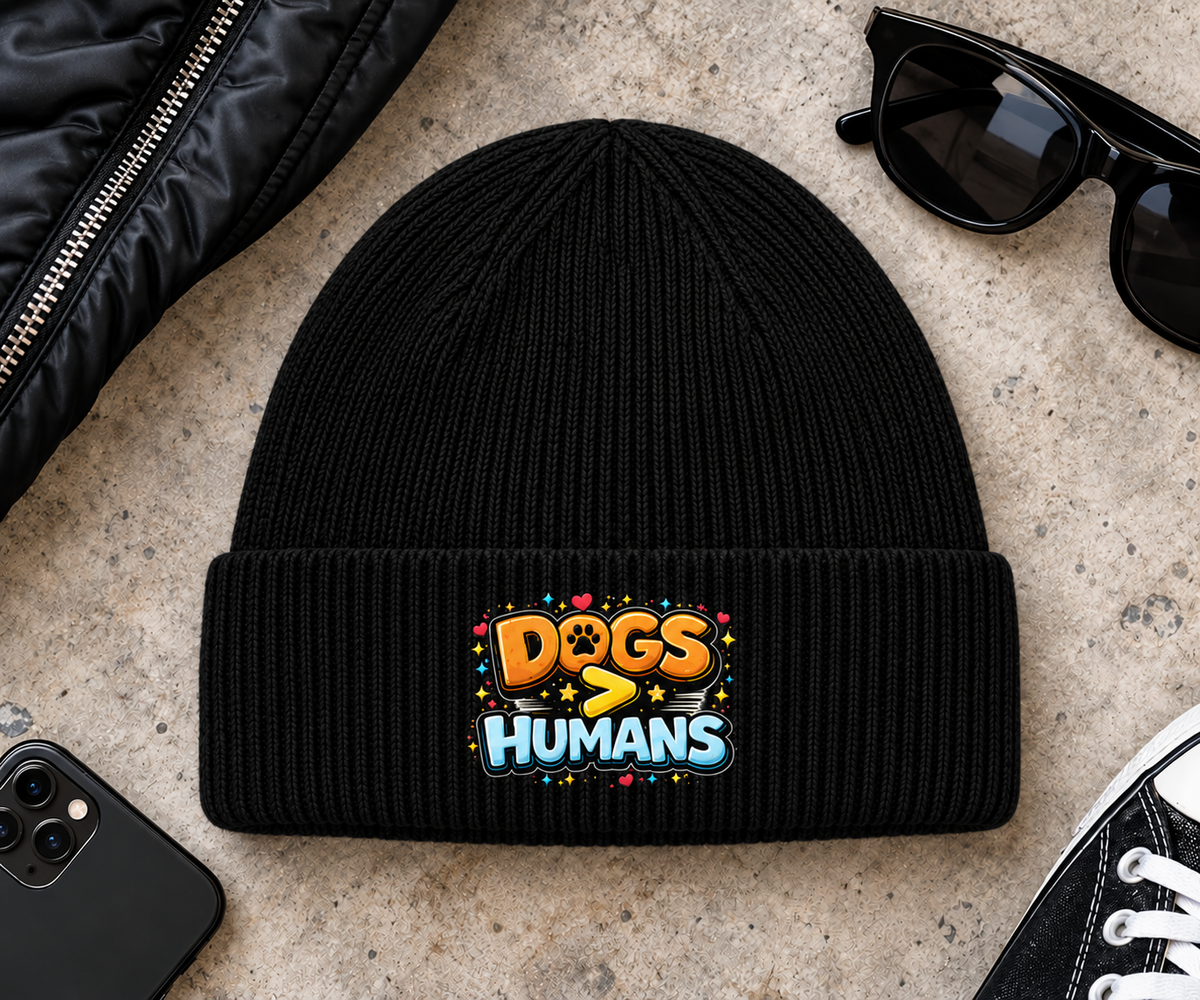 Dogs > Humans Beanie