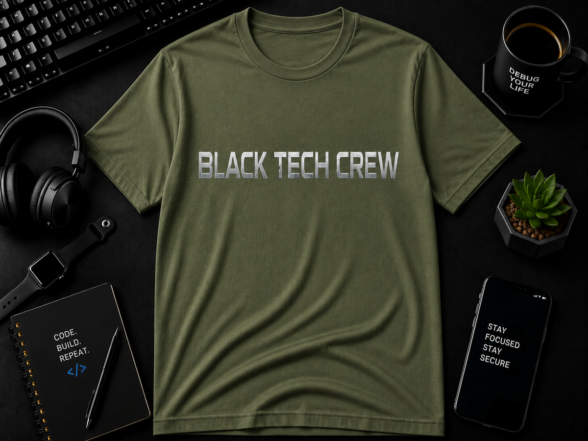 Black Tech Crew BTC  Cotton Tee