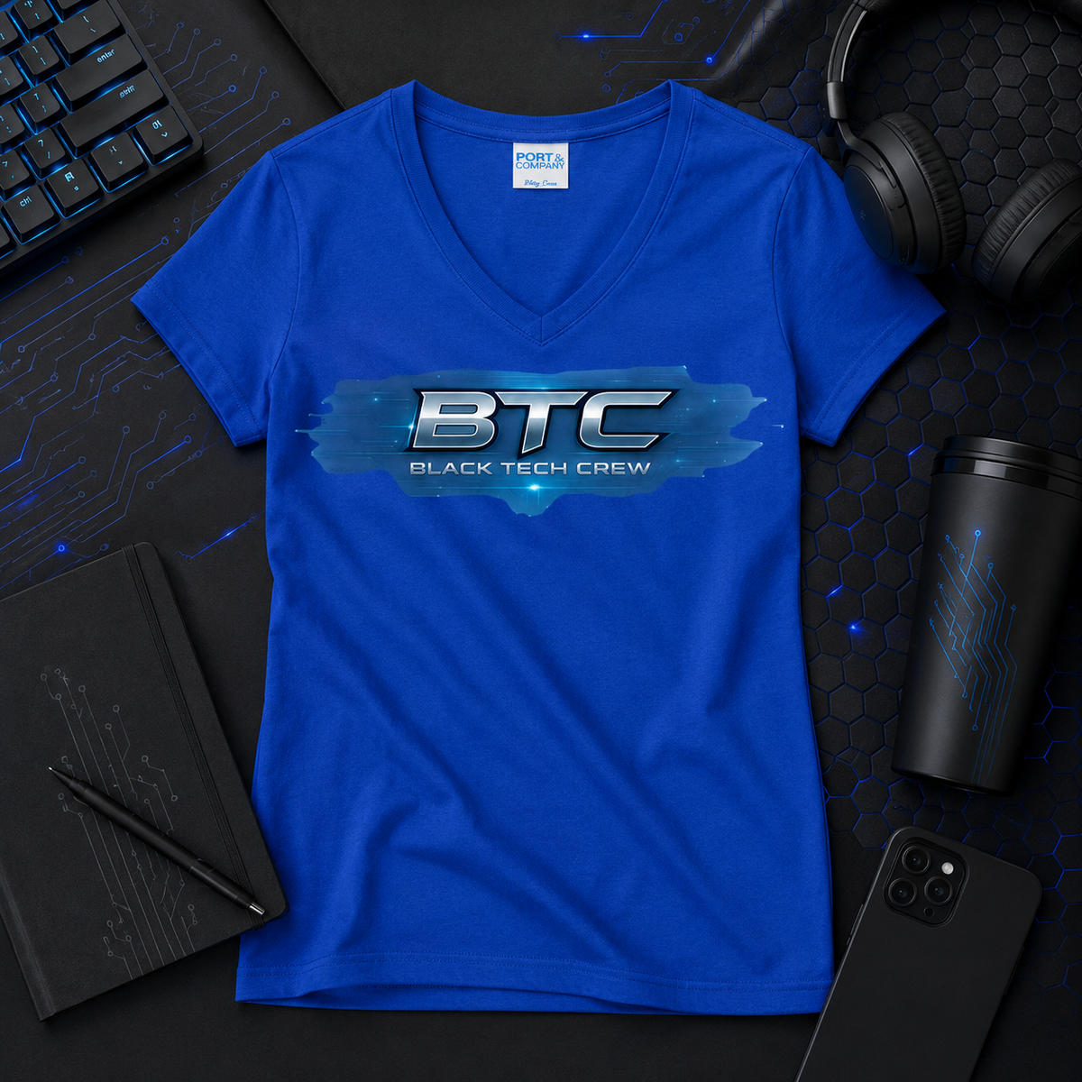 BTC V-neck  Cotton Tee