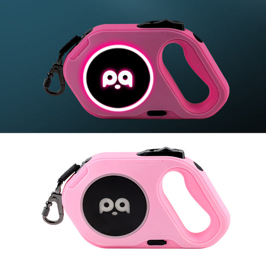 Automatic Retractable LED Dog Leash for Outdoor Use