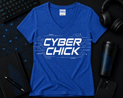 Cyber Chick v-neck