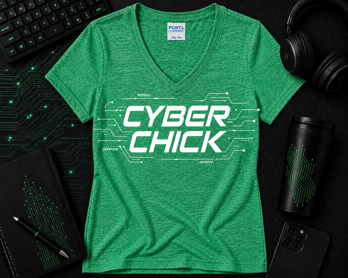 Cyber Chick v-neck