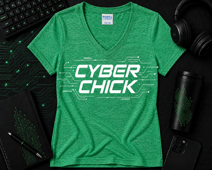 Cyber Chick v-neck