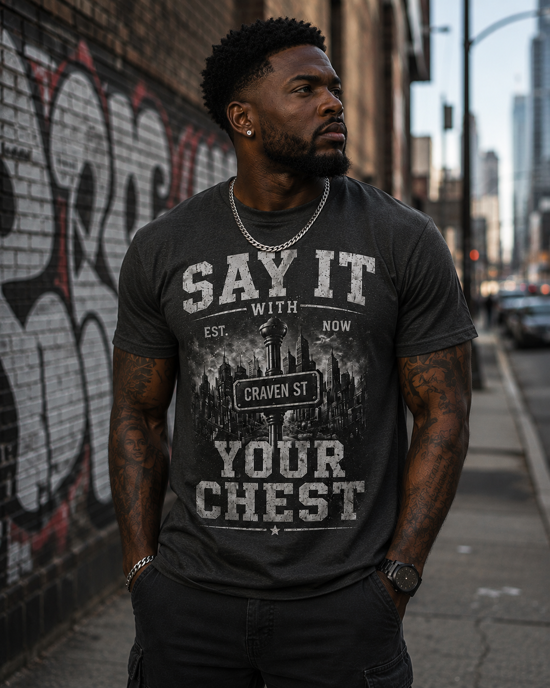 Say it with your chest  Cotton Tee