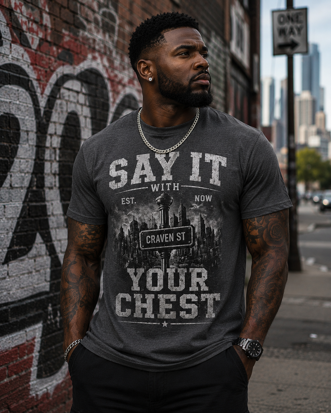 Say it with your chest  Cotton Tee