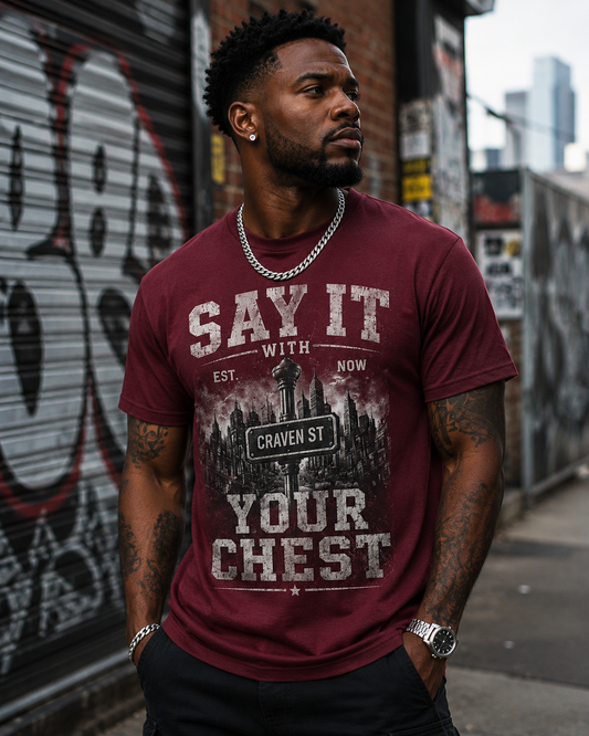Say it with your chest  Cotton Tee