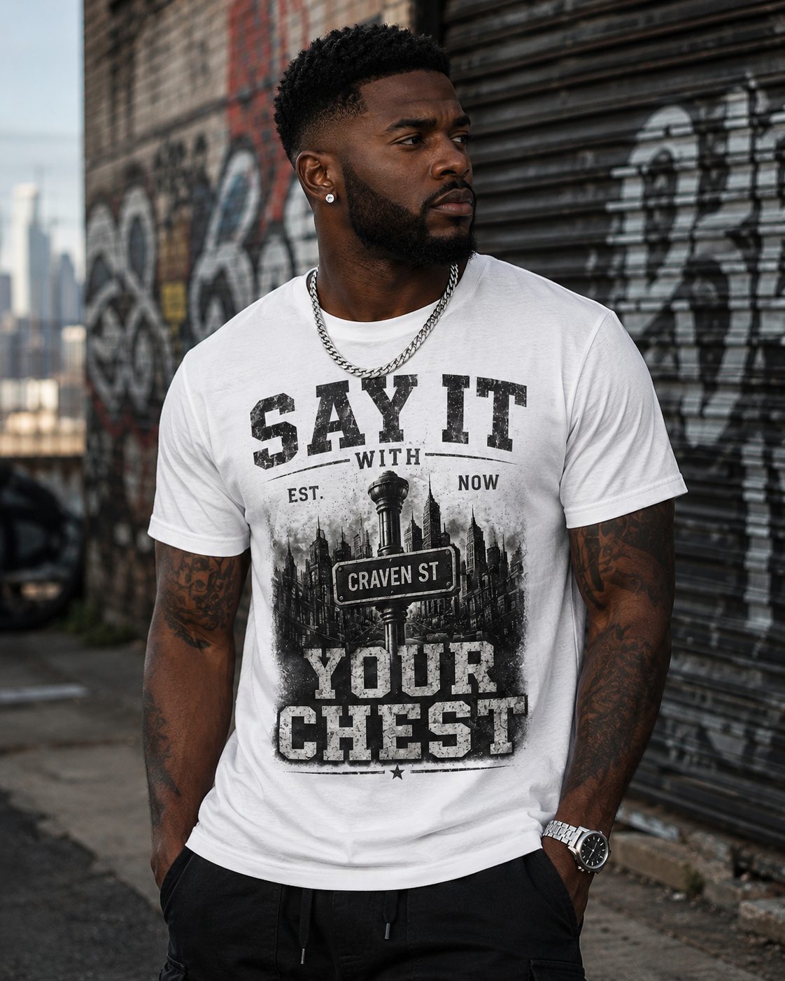 Say it with your chest  Cotton Tee