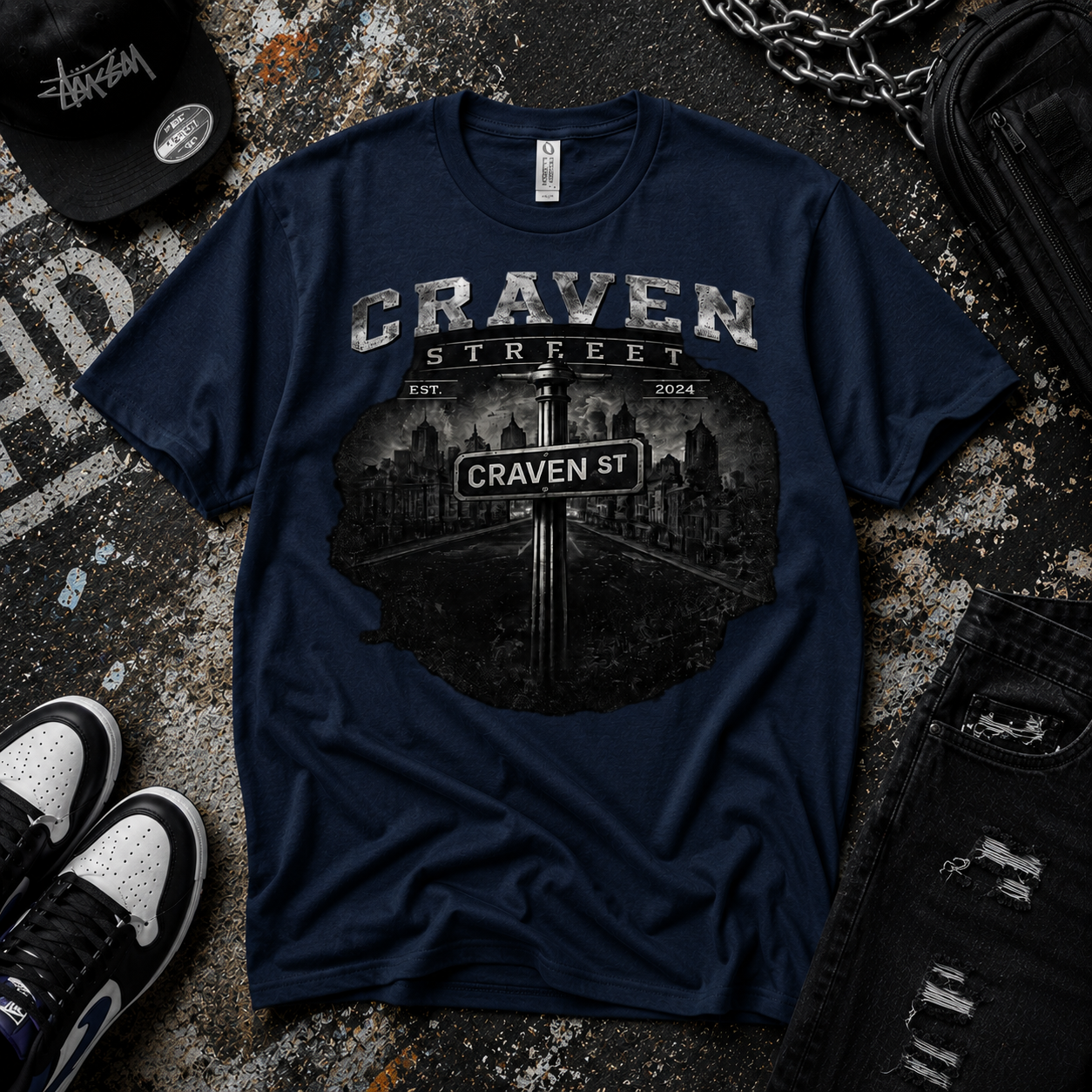 Craven Street Gritty  Cotton Tee