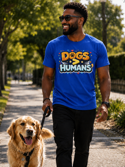 Dogs > Humans Cotton Tee