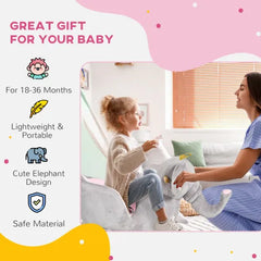 Baby Elephant Wooden Rocking Chair