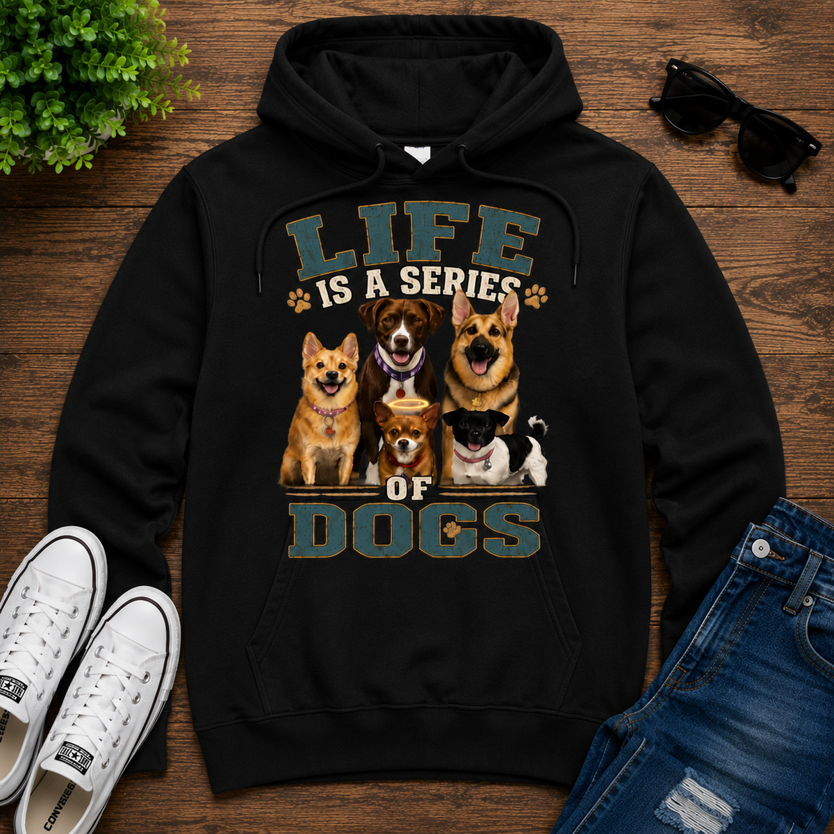 Life is a Series of Dogs Hoodie
