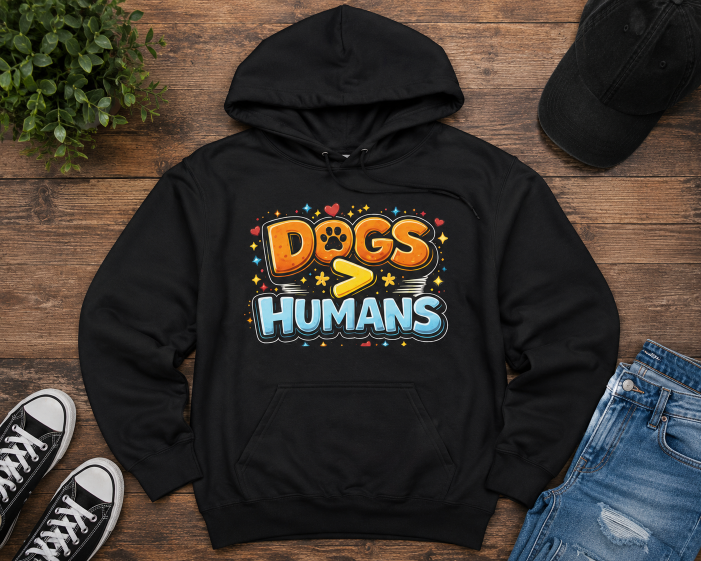 Dogs > Humans Hoodie