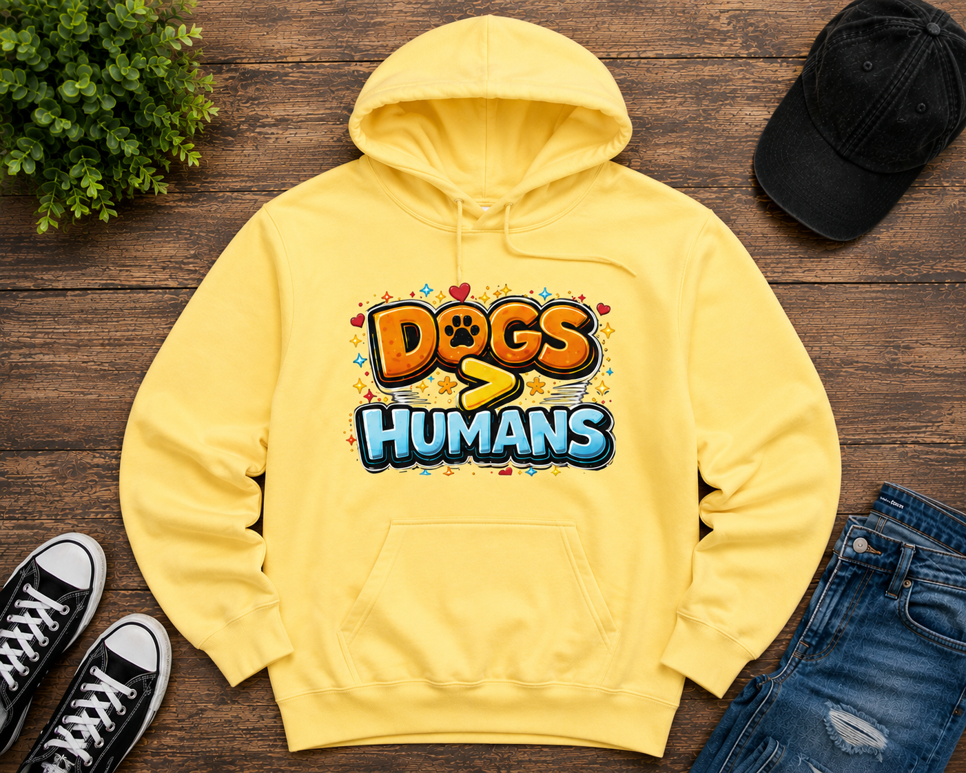 Dogs > Humans Hoodie