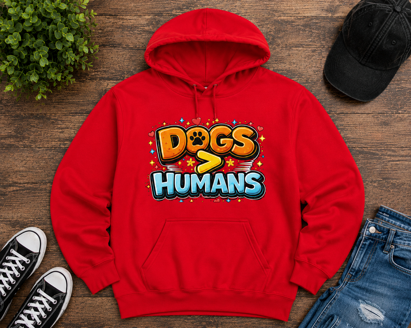 Dogs > Humans Hoodie