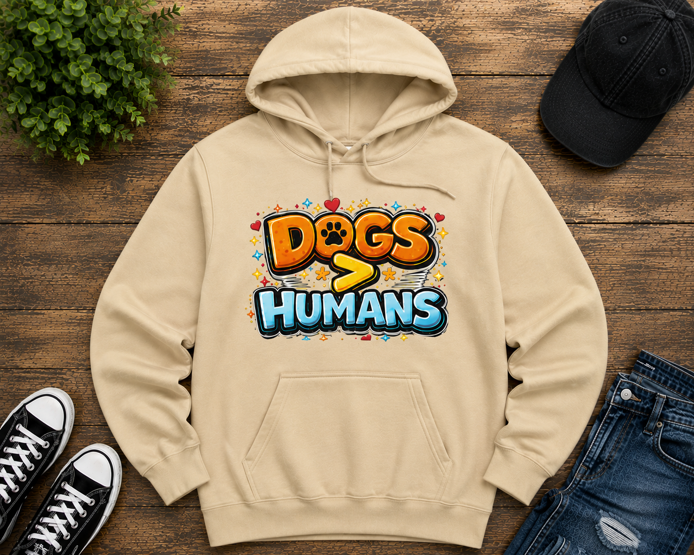 Dogs > Humans Hoodie