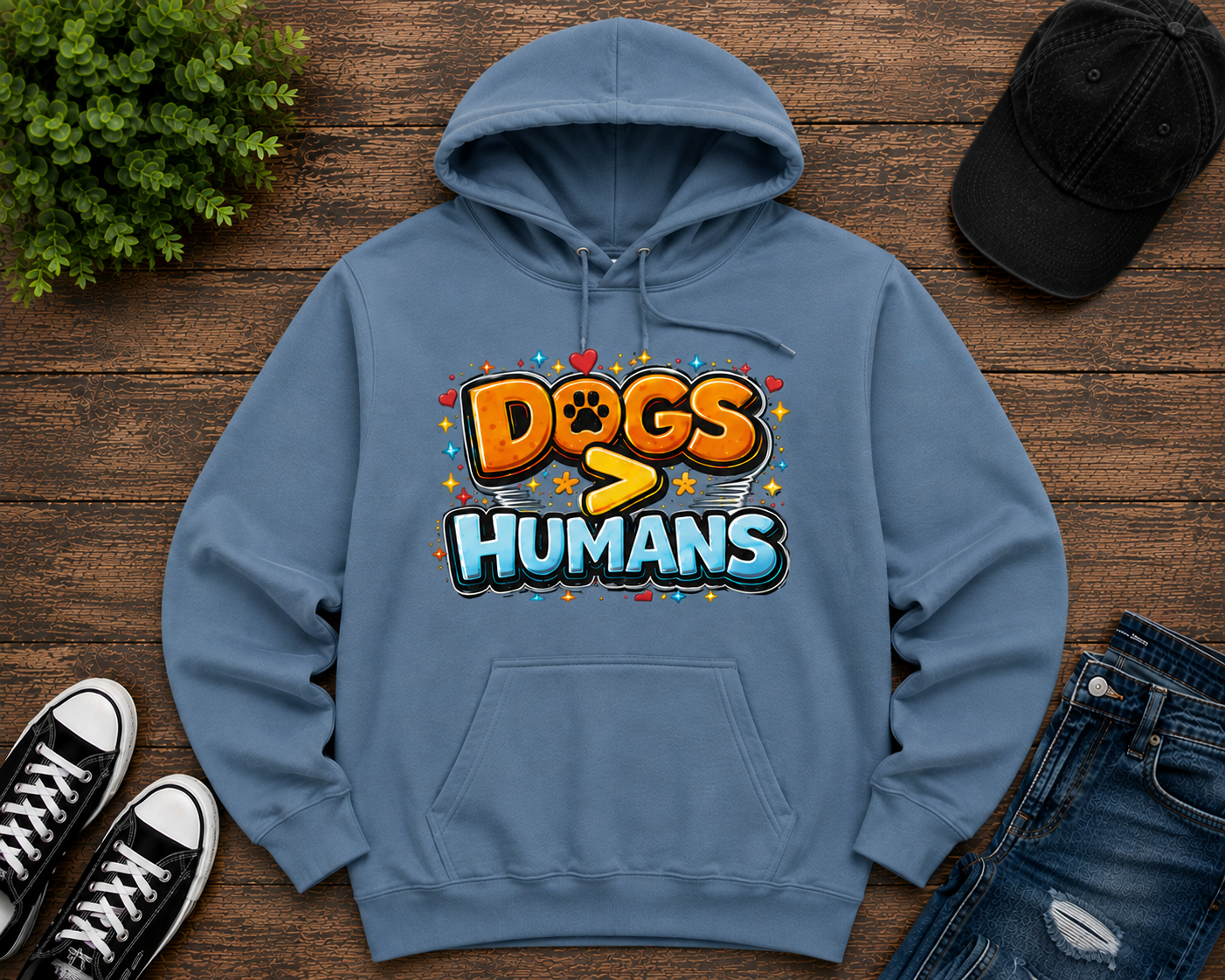 Dogs > Humans Hoodie