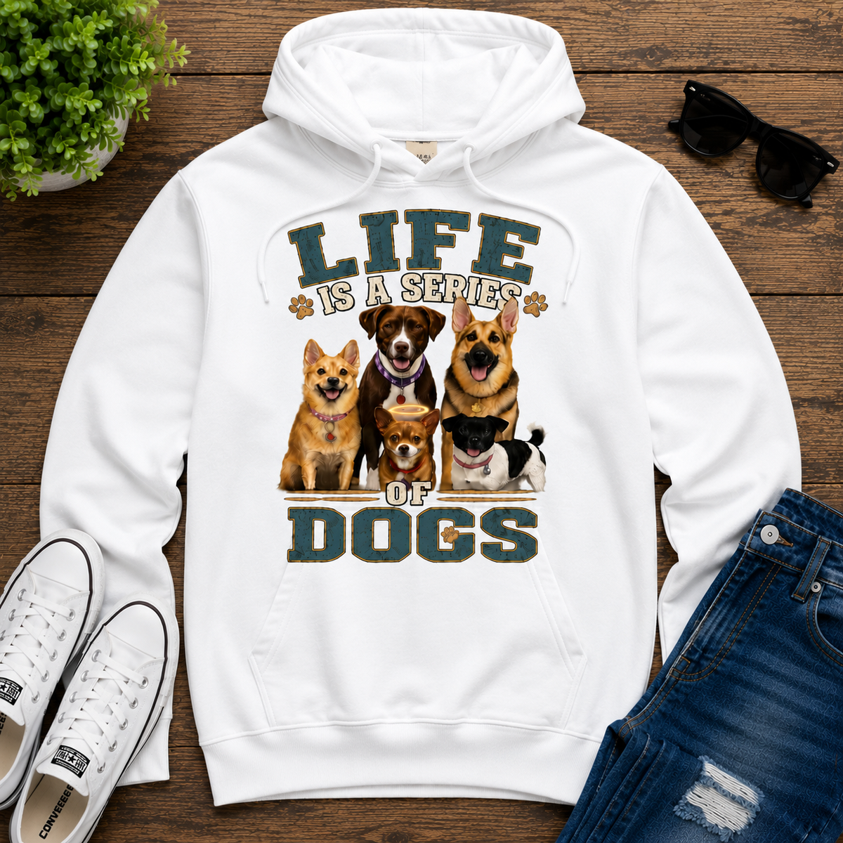 Life is a Series of Dogs Hoodie