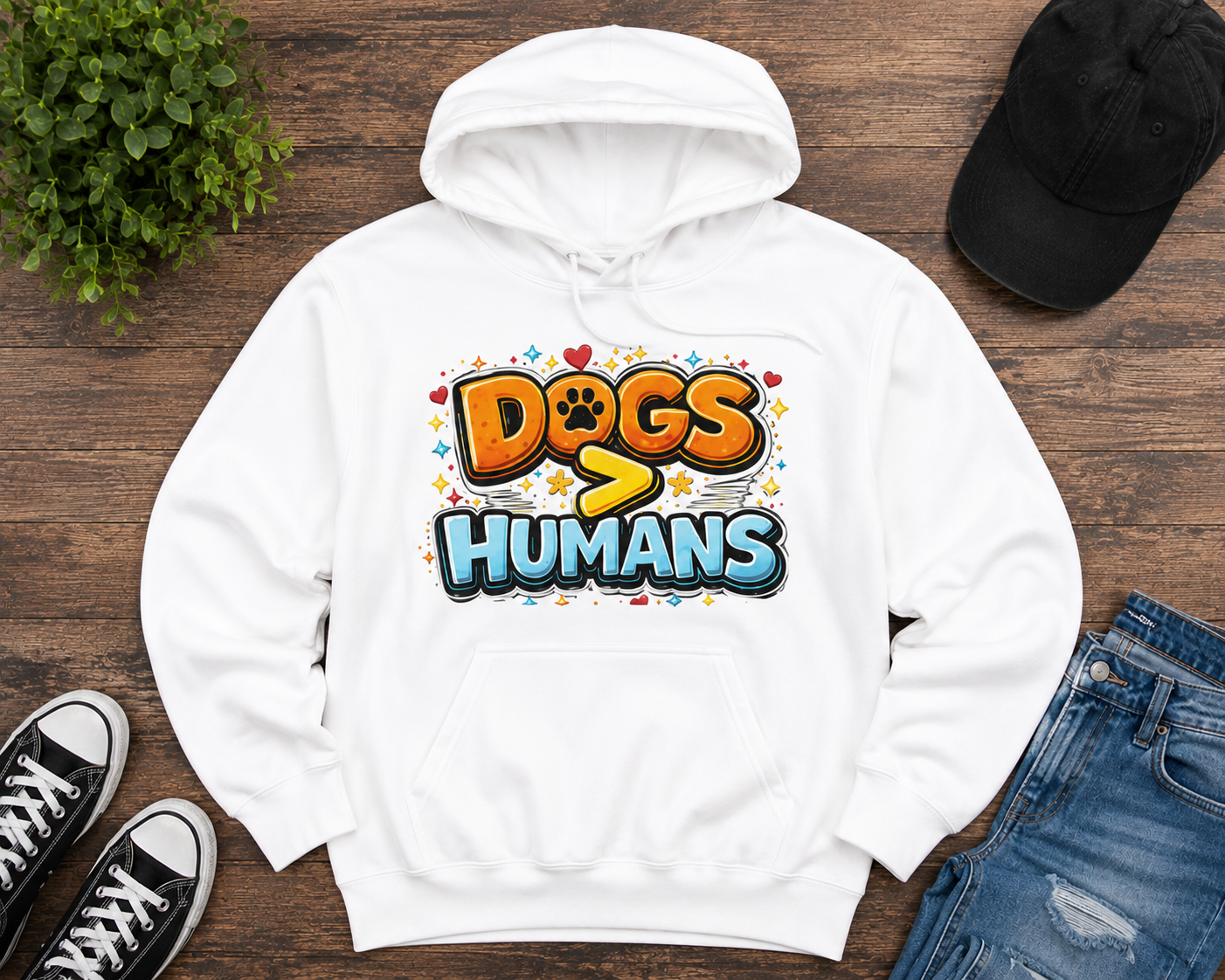 Dogs > Humans Hoodie