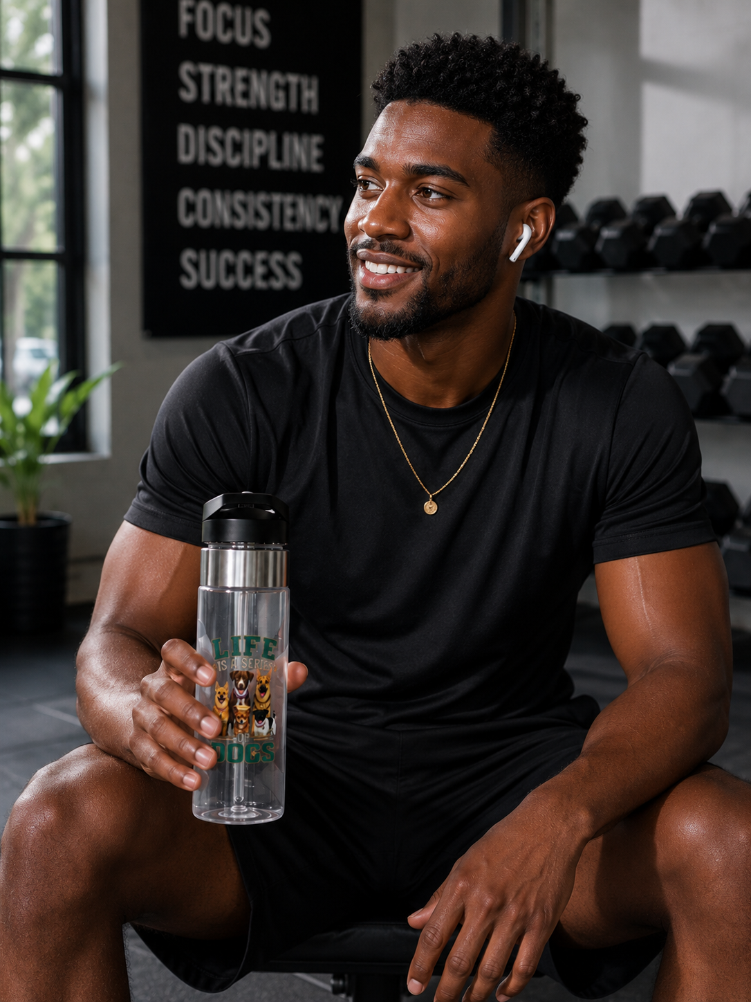 "Life Is a Series of Dogs"20oz  Sport Bottle