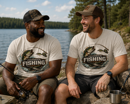 I'd Rather Be Fishing Cotton Tee