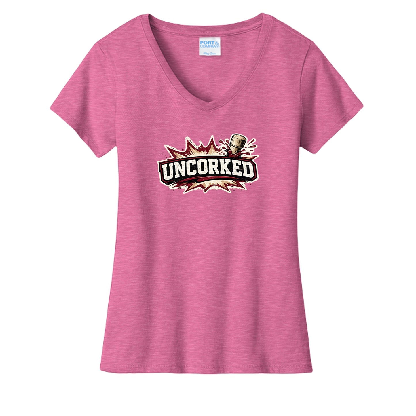 Neon Pink Heather - LPC455V - FRONT