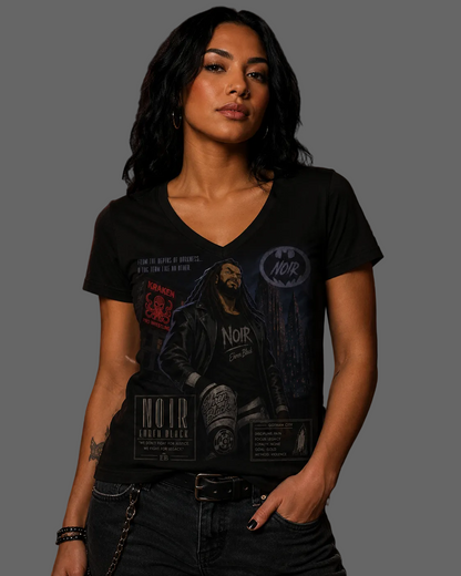 EB Noir V-Neck  Cotton Tee