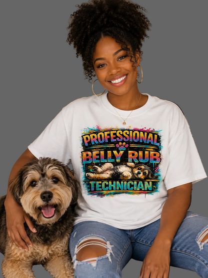 Professional Belly Rub Technician Cotton Tee