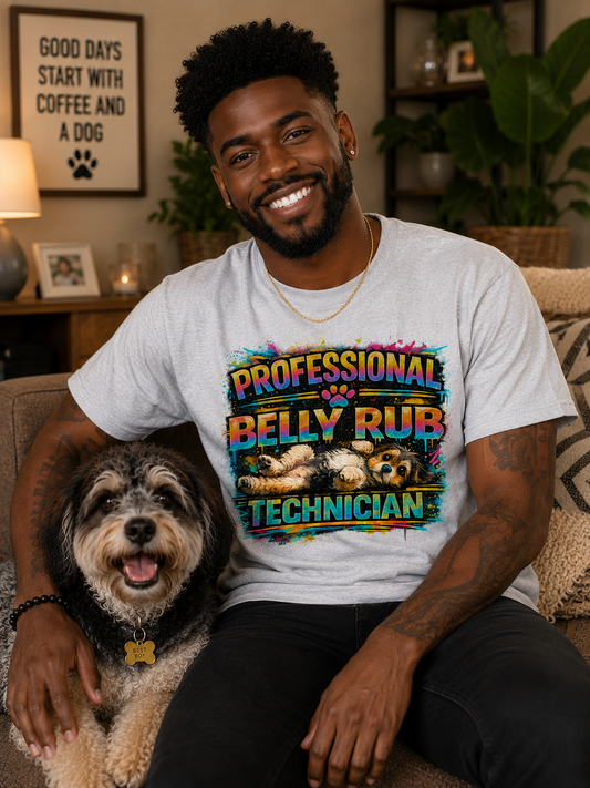 Professional Belly Rub Technician Cotton Tee