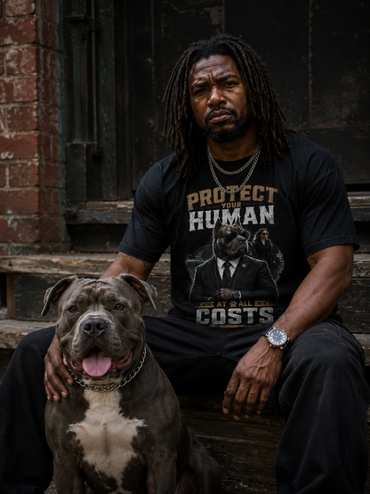 Protect Your Human at All Costs  Message Tee
